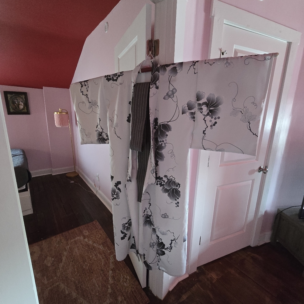 White And Grey Kimono From Japan